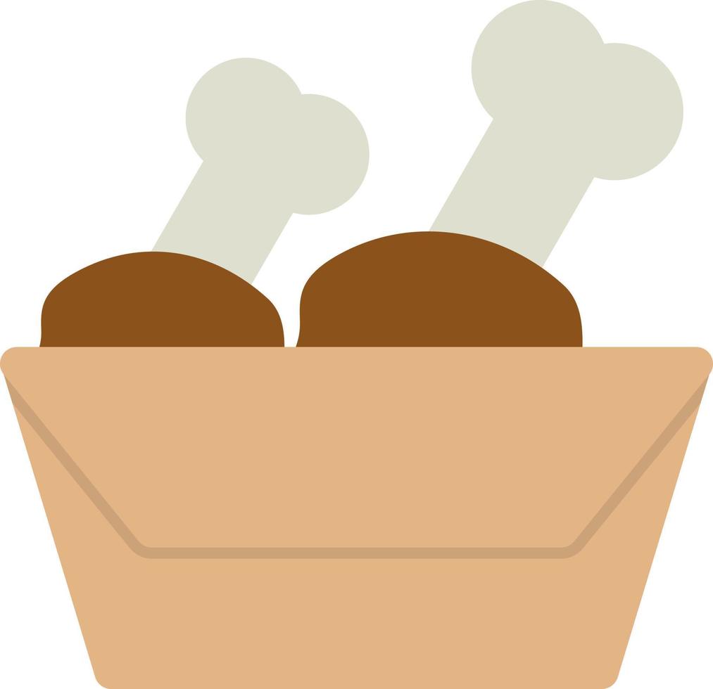 Fried Chicken Vector Icon Design
