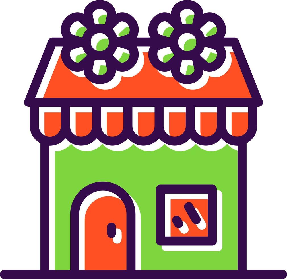 Flower Shop Vector Icon Design