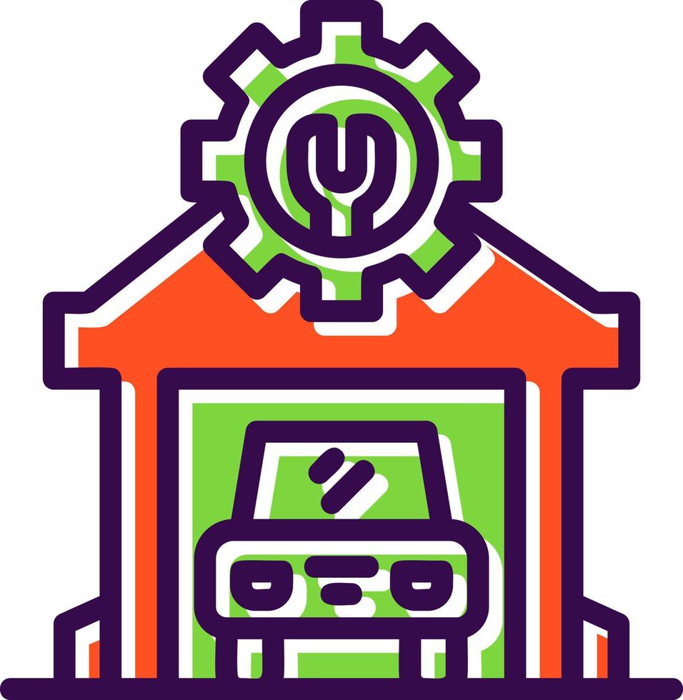 Mechanic Shop Vector Icon Design