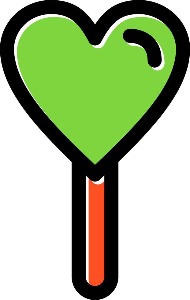 Heart Lollipop Vector Icon Design