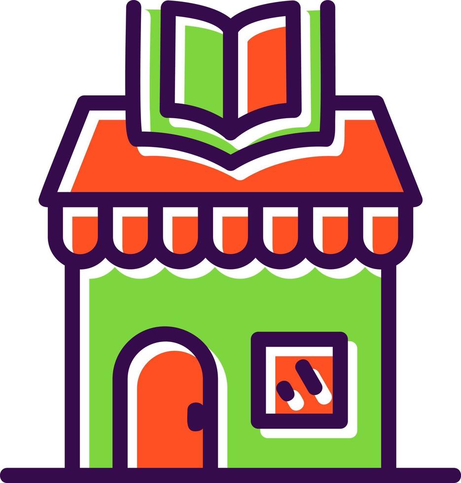 Book Shop Vector Icon Design