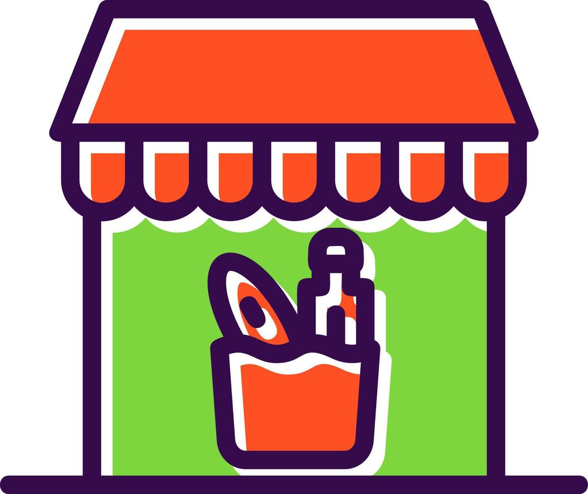 Groceries Store Vector Icon Design