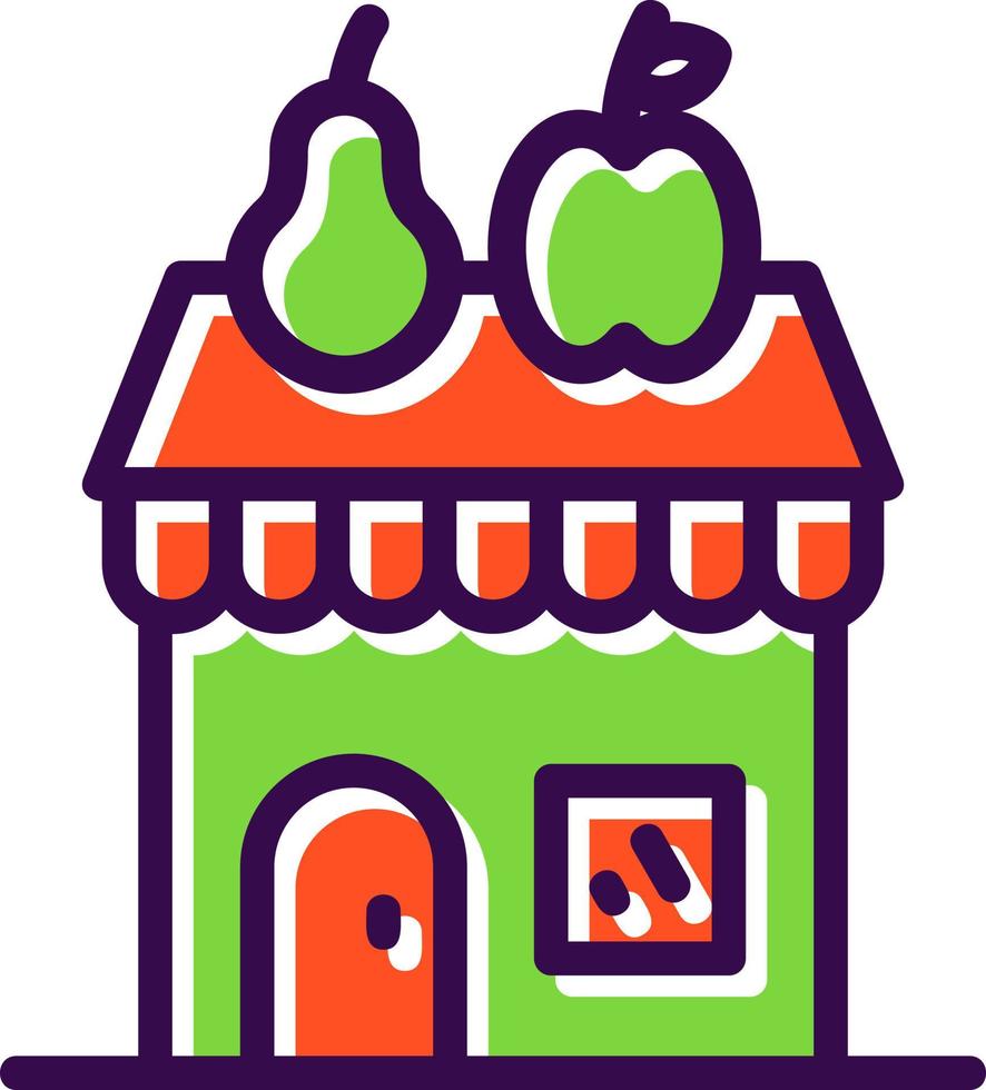 Fruits Shop Vector Icon Design