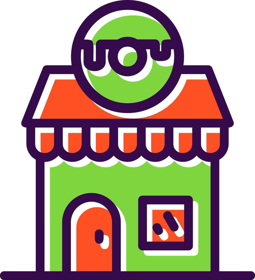 Donut Shop Vector Icon Design