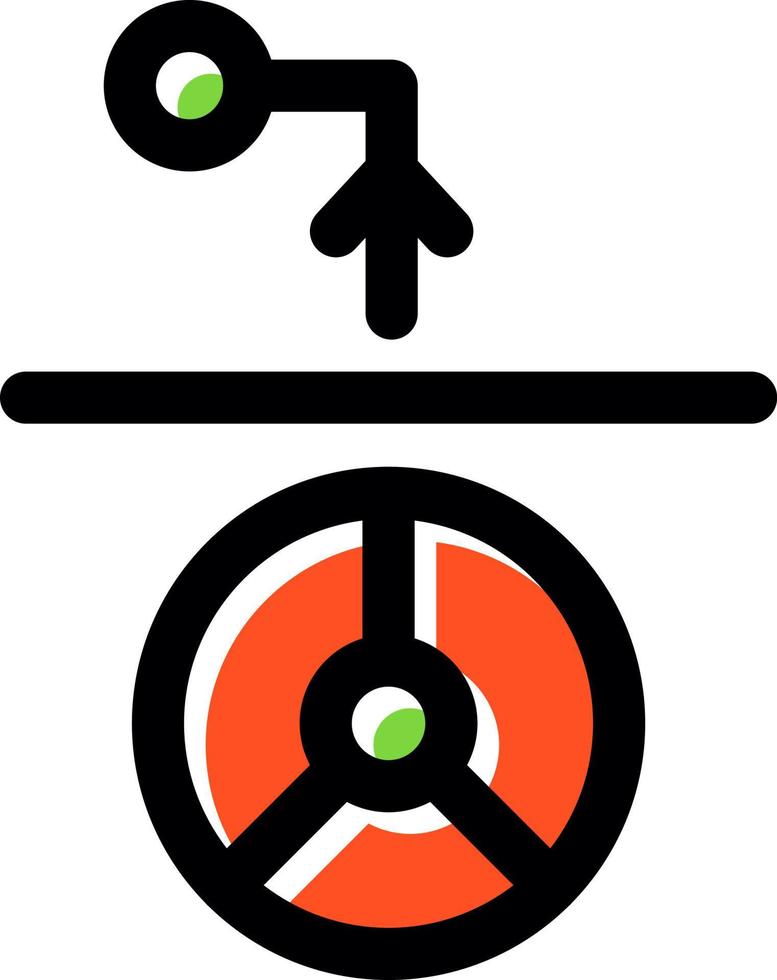 Driving Route Vector Icon Design