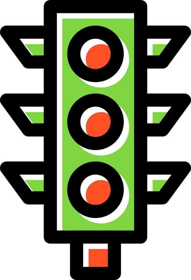 Traffic Light Vector Icon Design