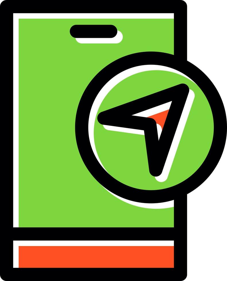 Navigation App Vector Icon Design