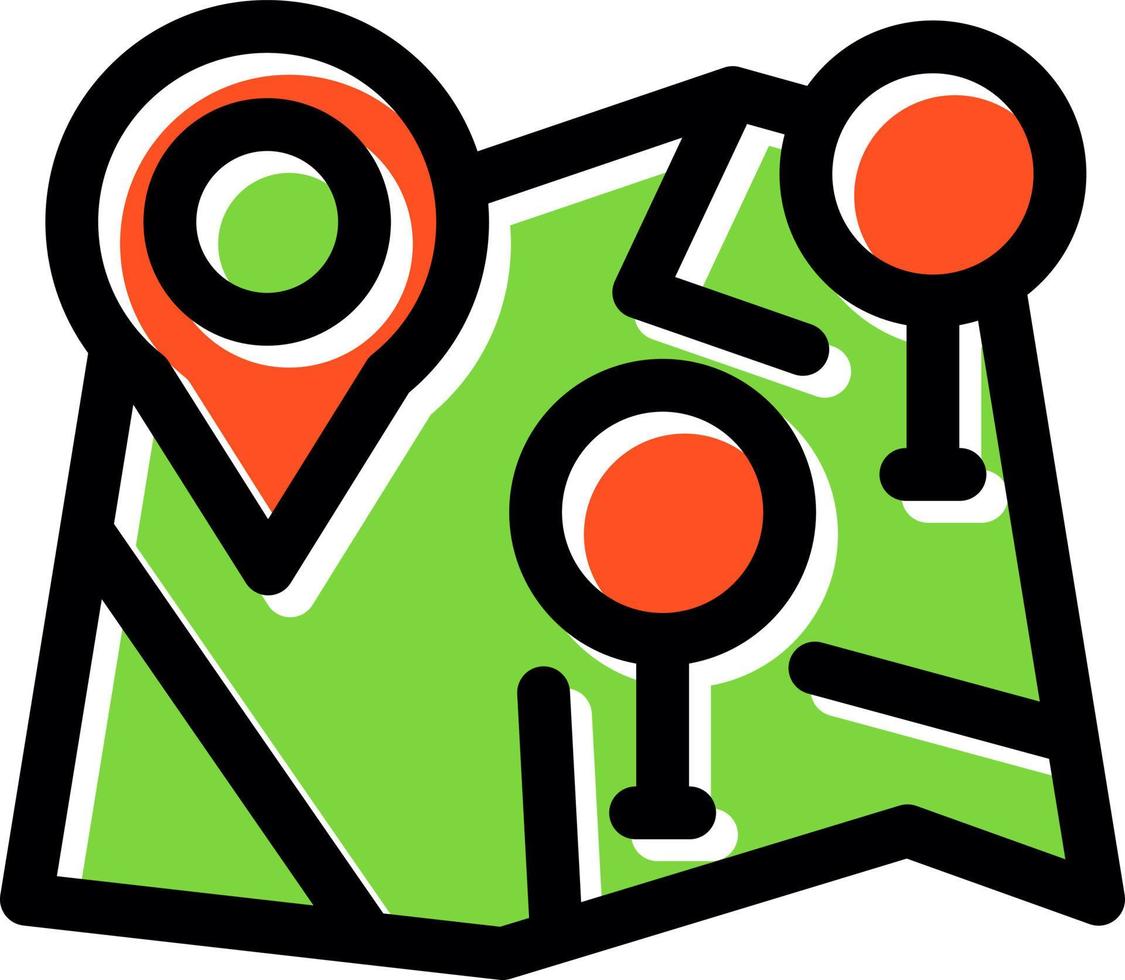 Multiple POIs Vector Icon Design