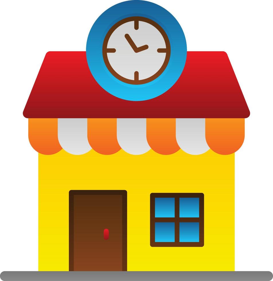 Clock Shop Vector Icon Design