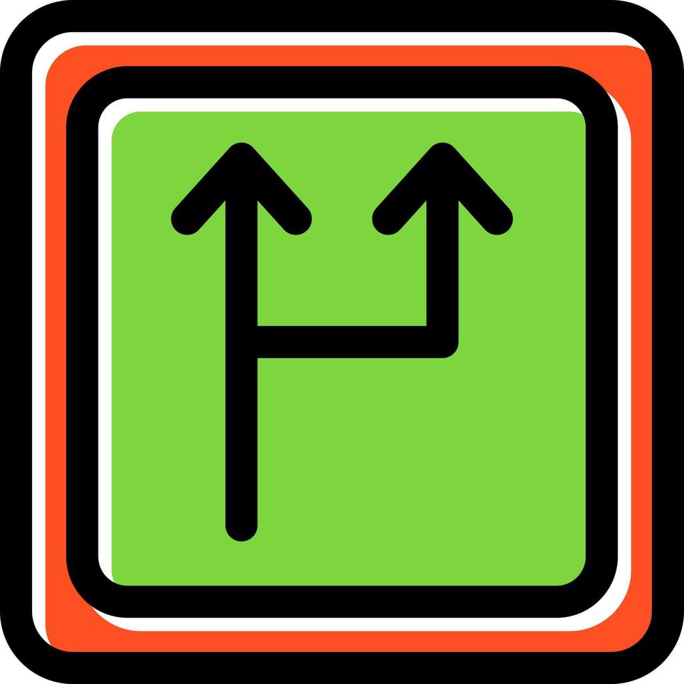 Road Split Vector Icon Design