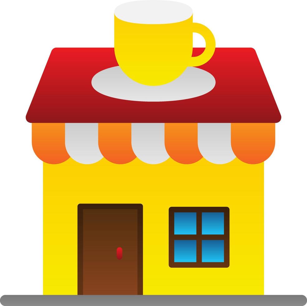 Coffee Shop Vector Icon Design