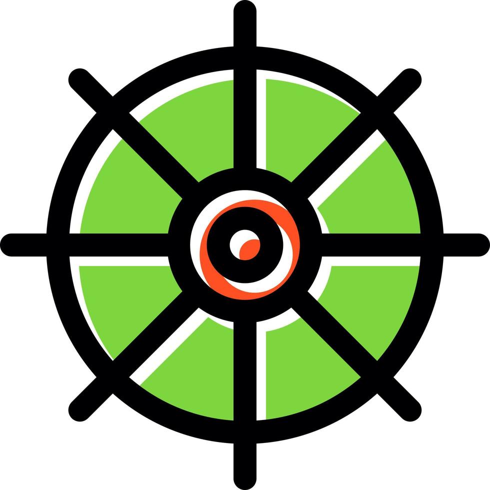 Nautical Wheel Vector Icon Design