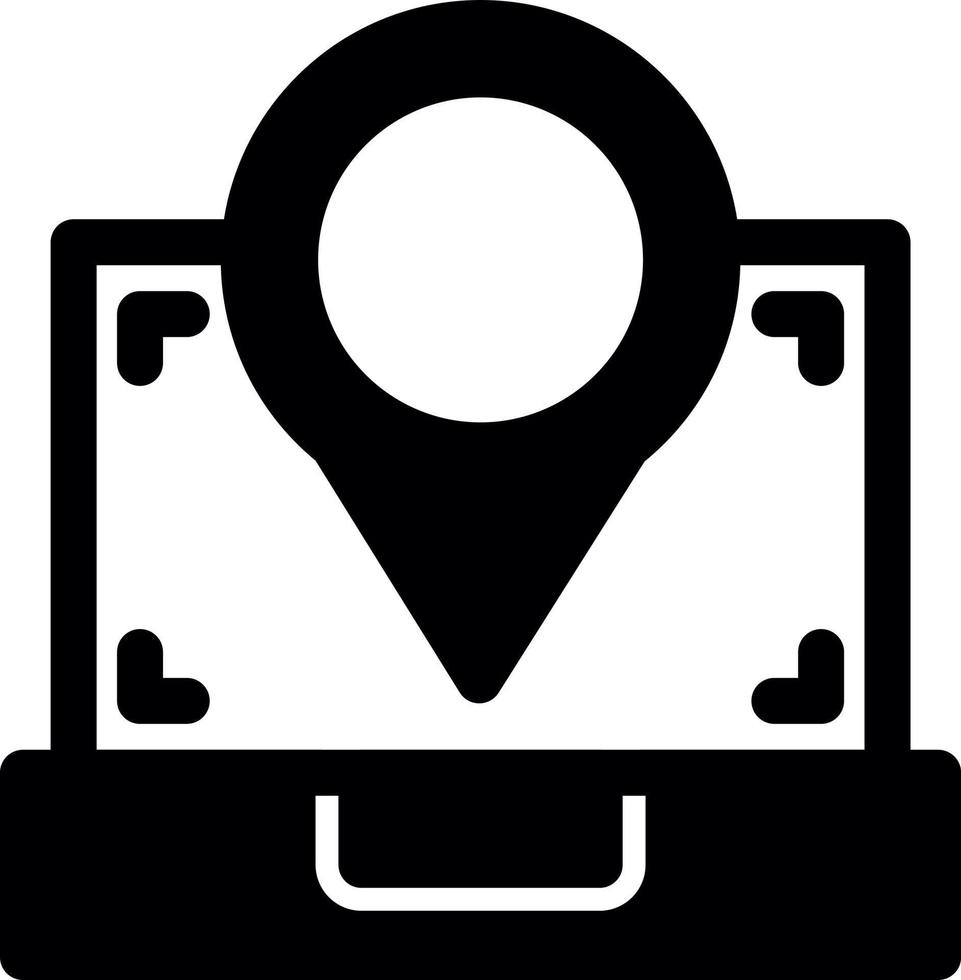 diseño de icono de vector de ubicación de escaneo