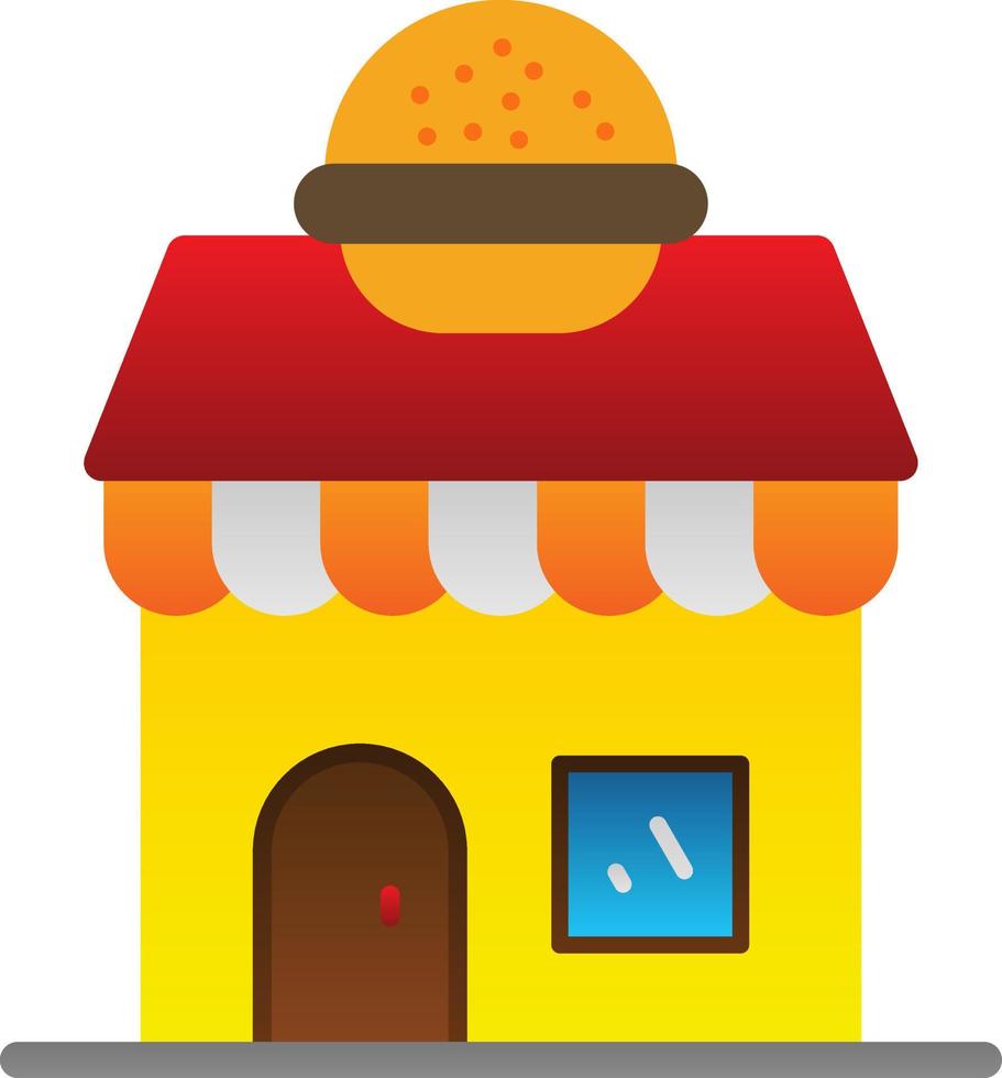 diseño de icono de vector de tienda de hamburguesas