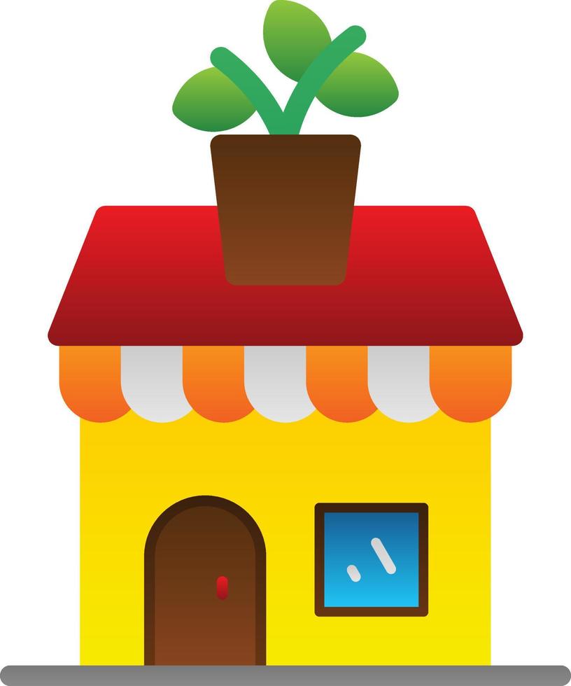 diseño de icono de vector de tienda de plantas