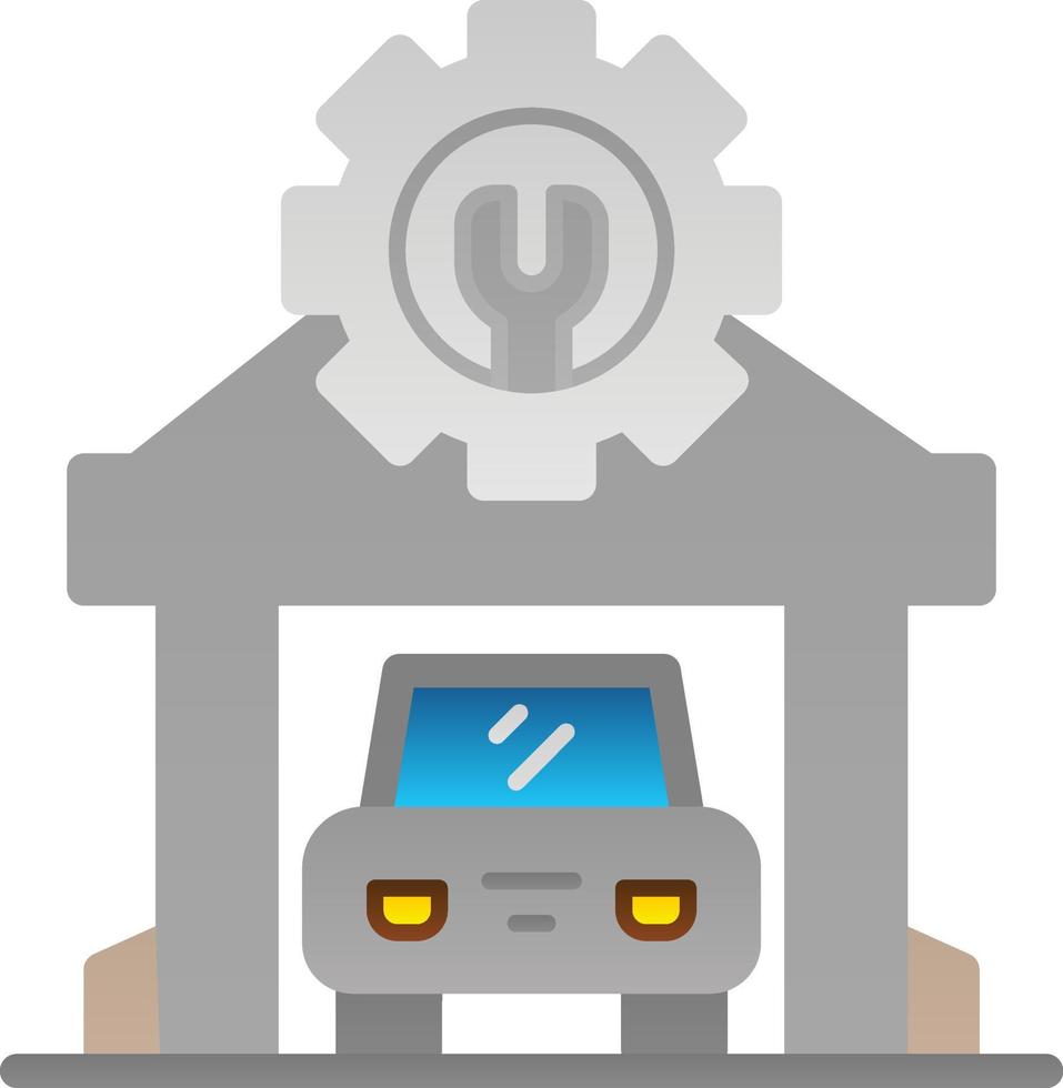 Mechanic Shop Vector Icon Design