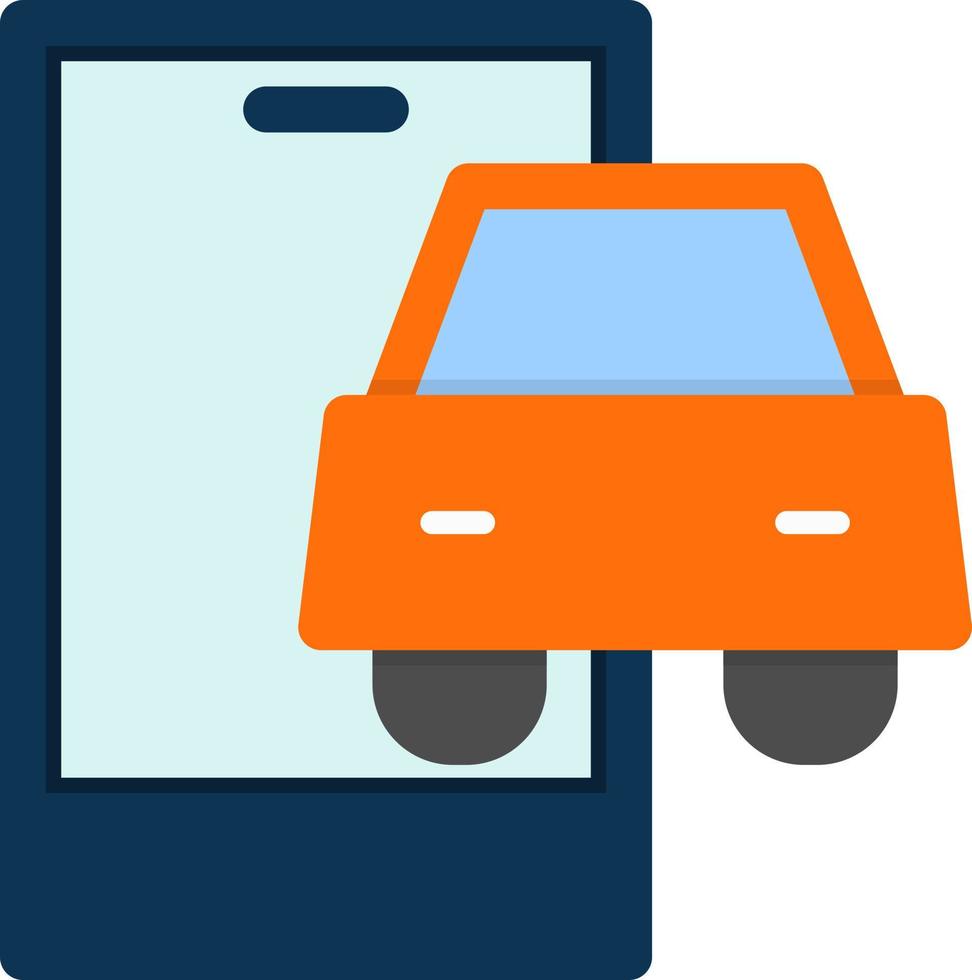 Connected Vehicle Vector Icon Design