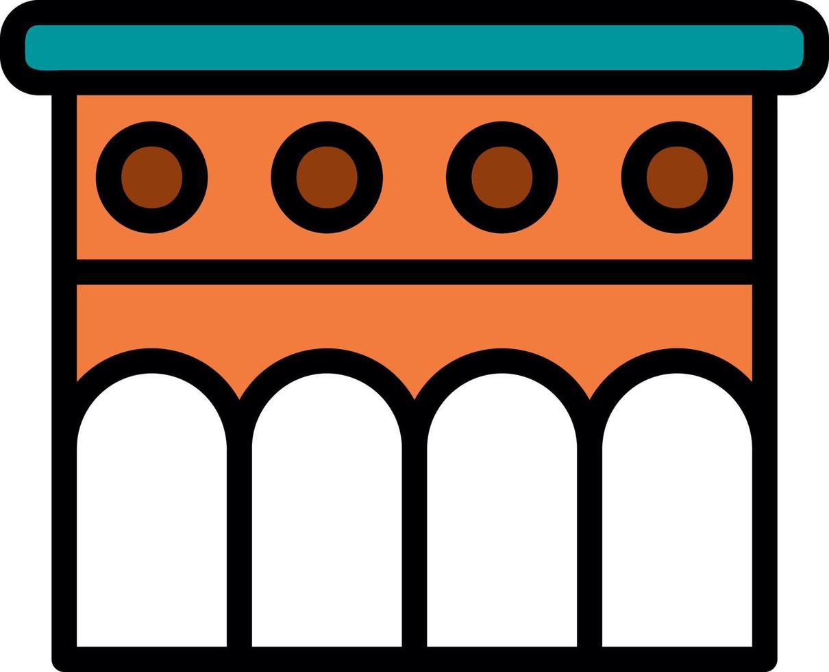 Aqueduct Vector Icon Design