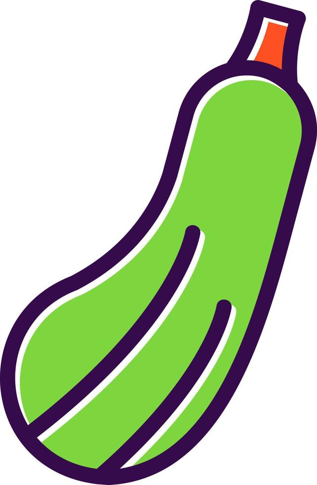 Zucchini Vector Icon Design