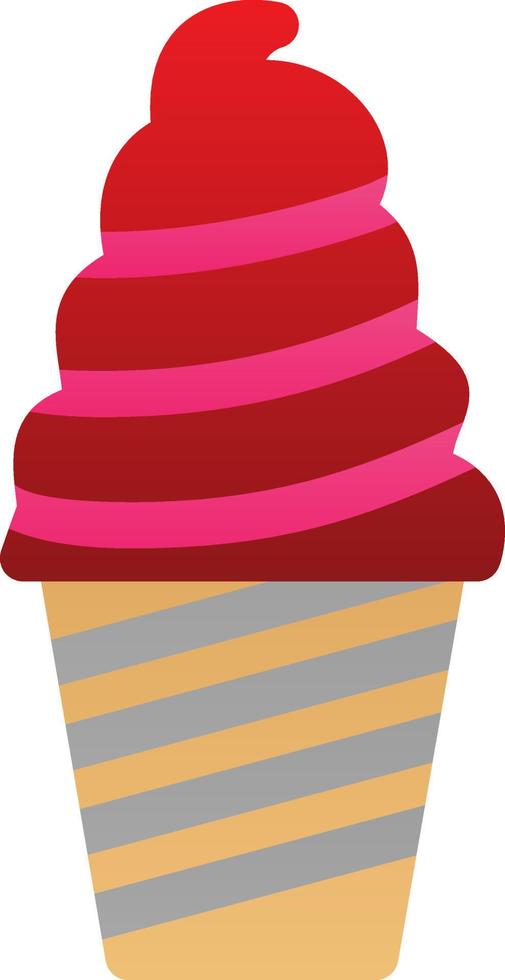Ice Cream Cup Vector Icon Design
