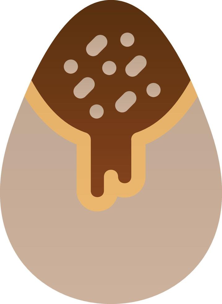 Chocolate Egg Vector Icon Design