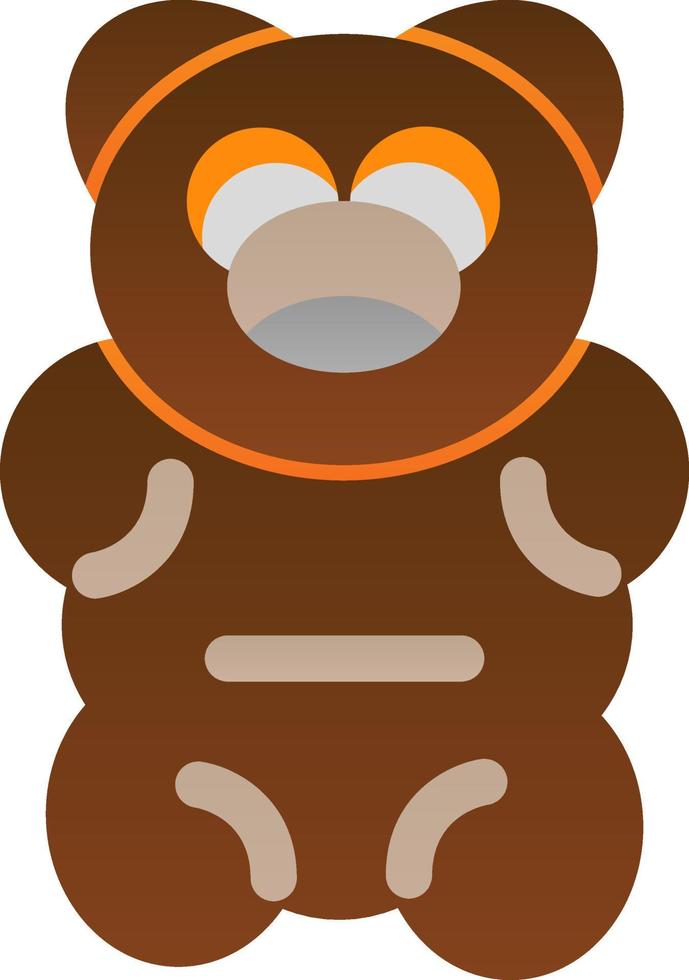 diseño de icono de vector de oso gomoso