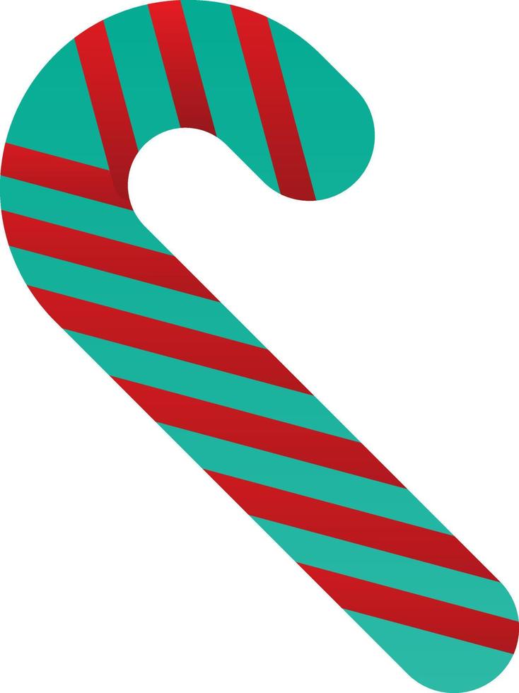 Candy Cane Vector Icon Design