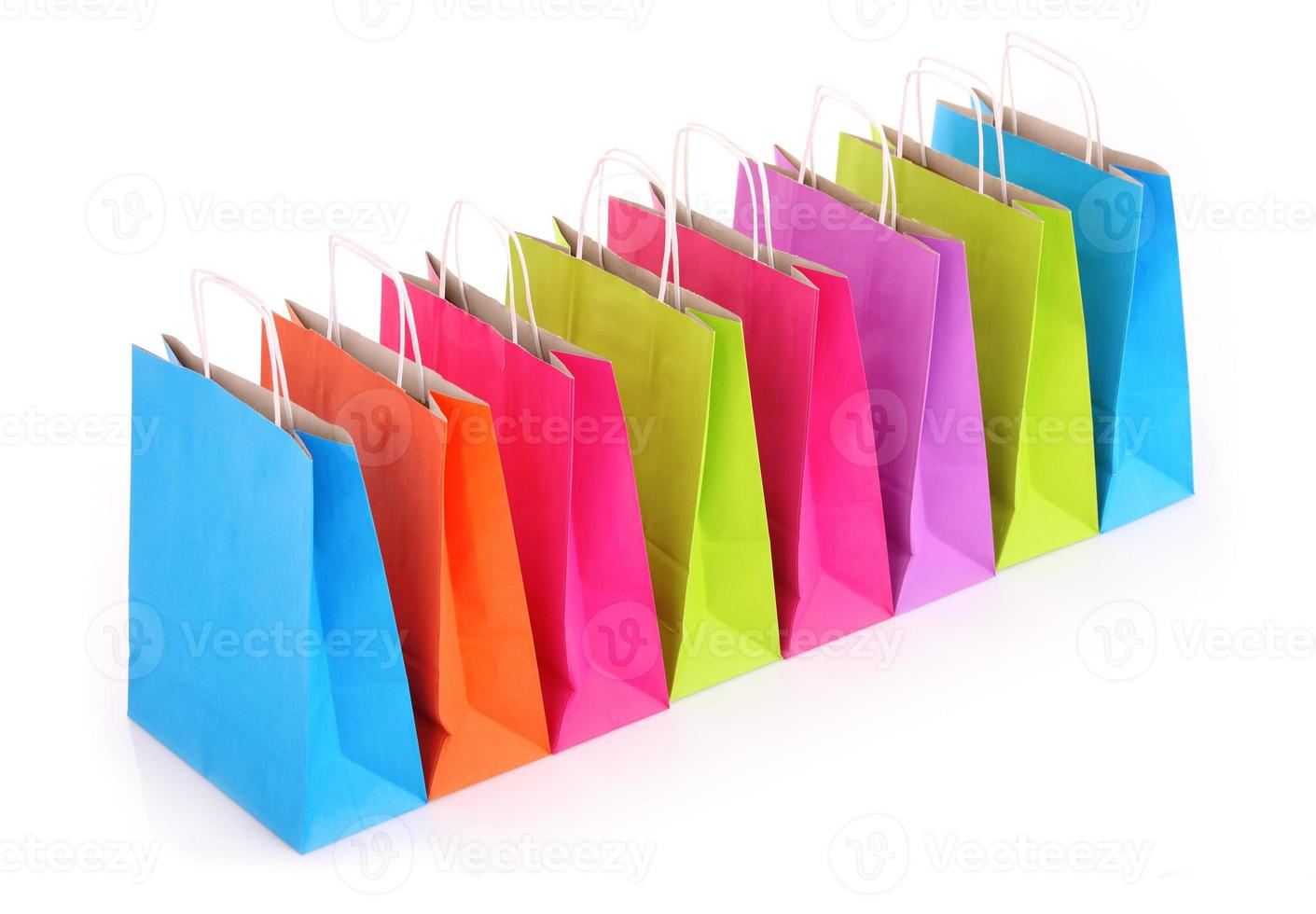 coloridas bolsas de compras foto