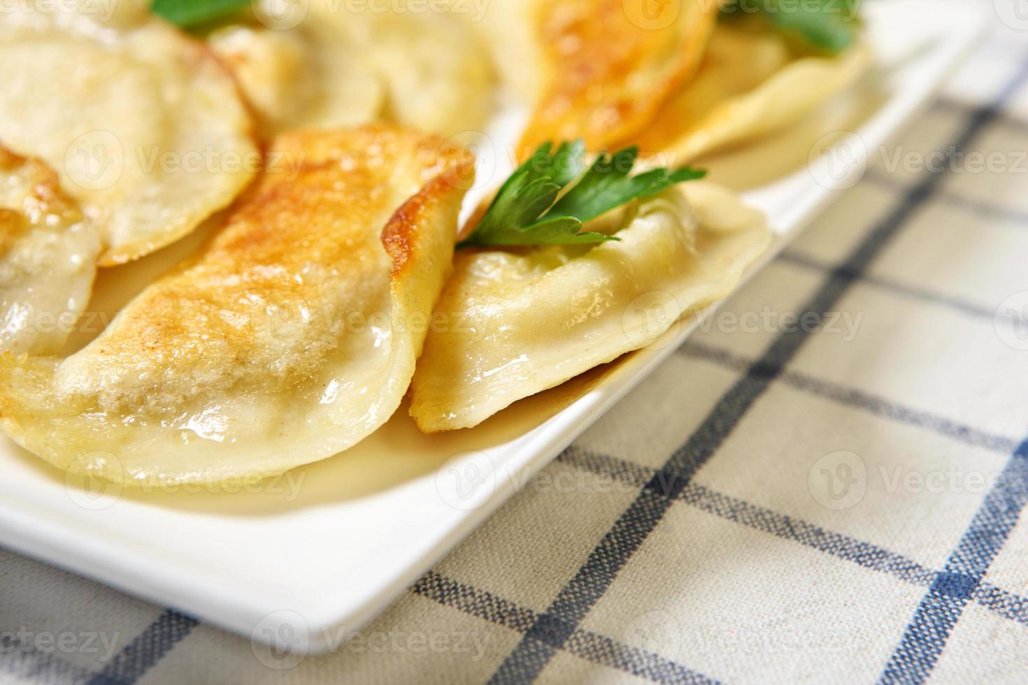 Polish pierogi close-up photo