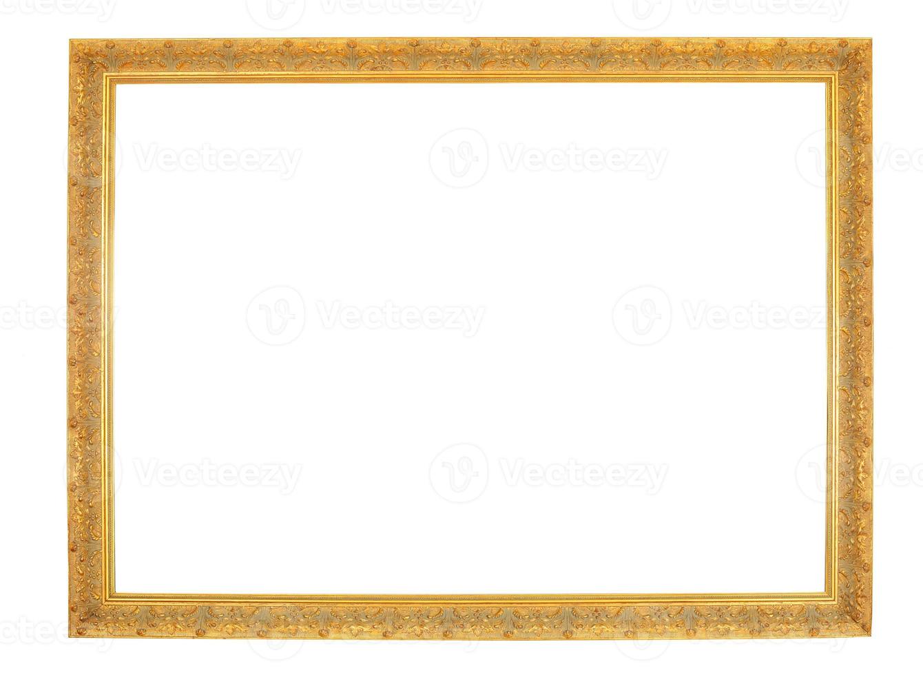 gold frame on white background photo