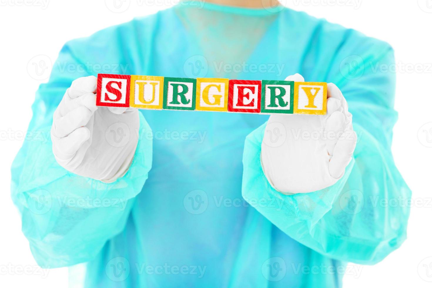 Surgery block letters photo