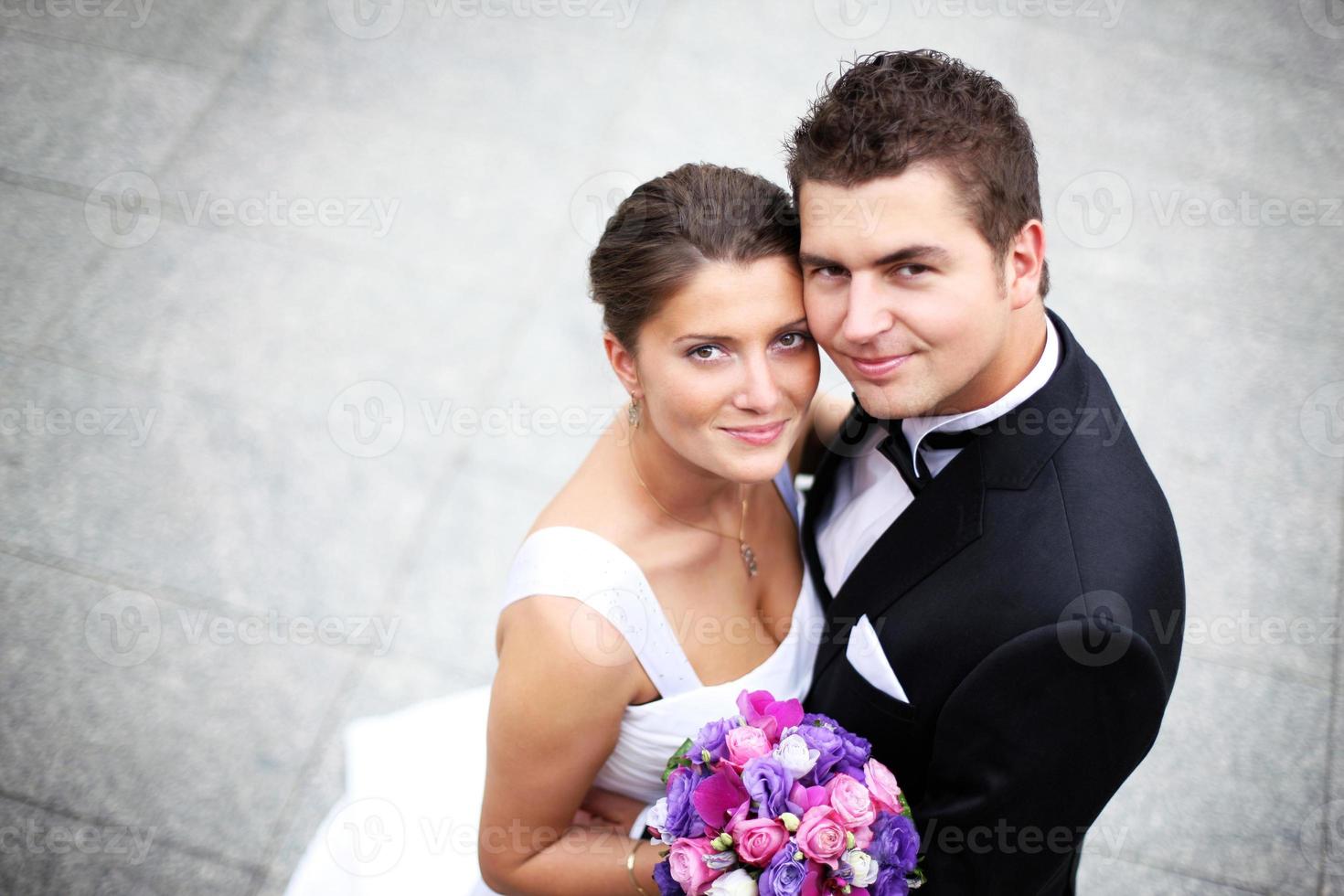 Newly wedding couple photo