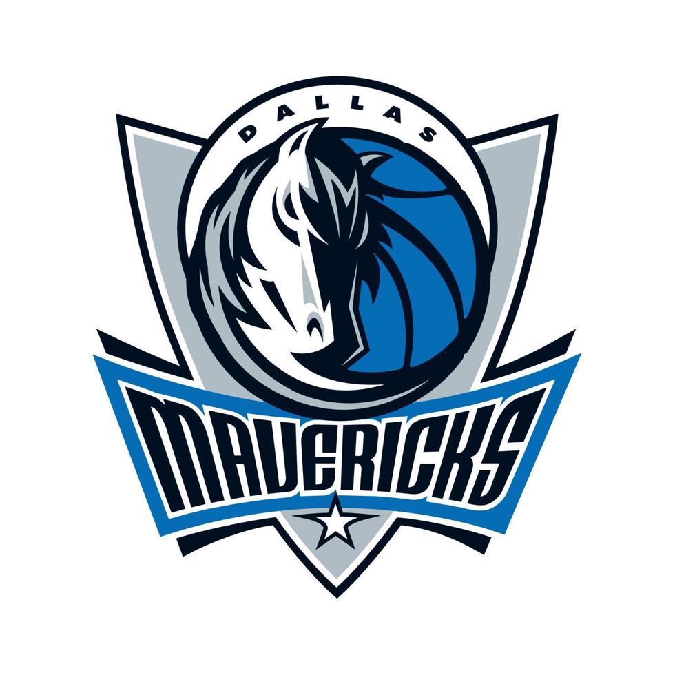 logo de los mavericks de dallas sobre fondo transparente vector