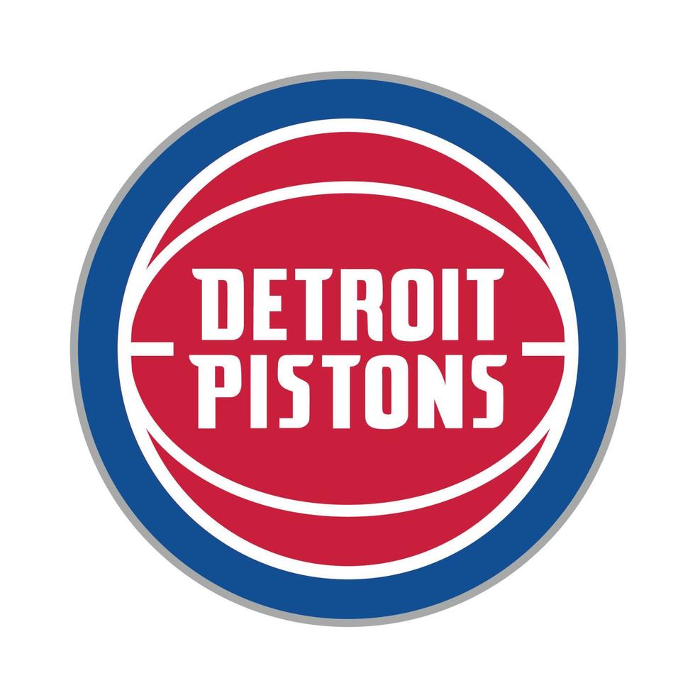 logotipo de pistones detroit sobre fondo transparente vector