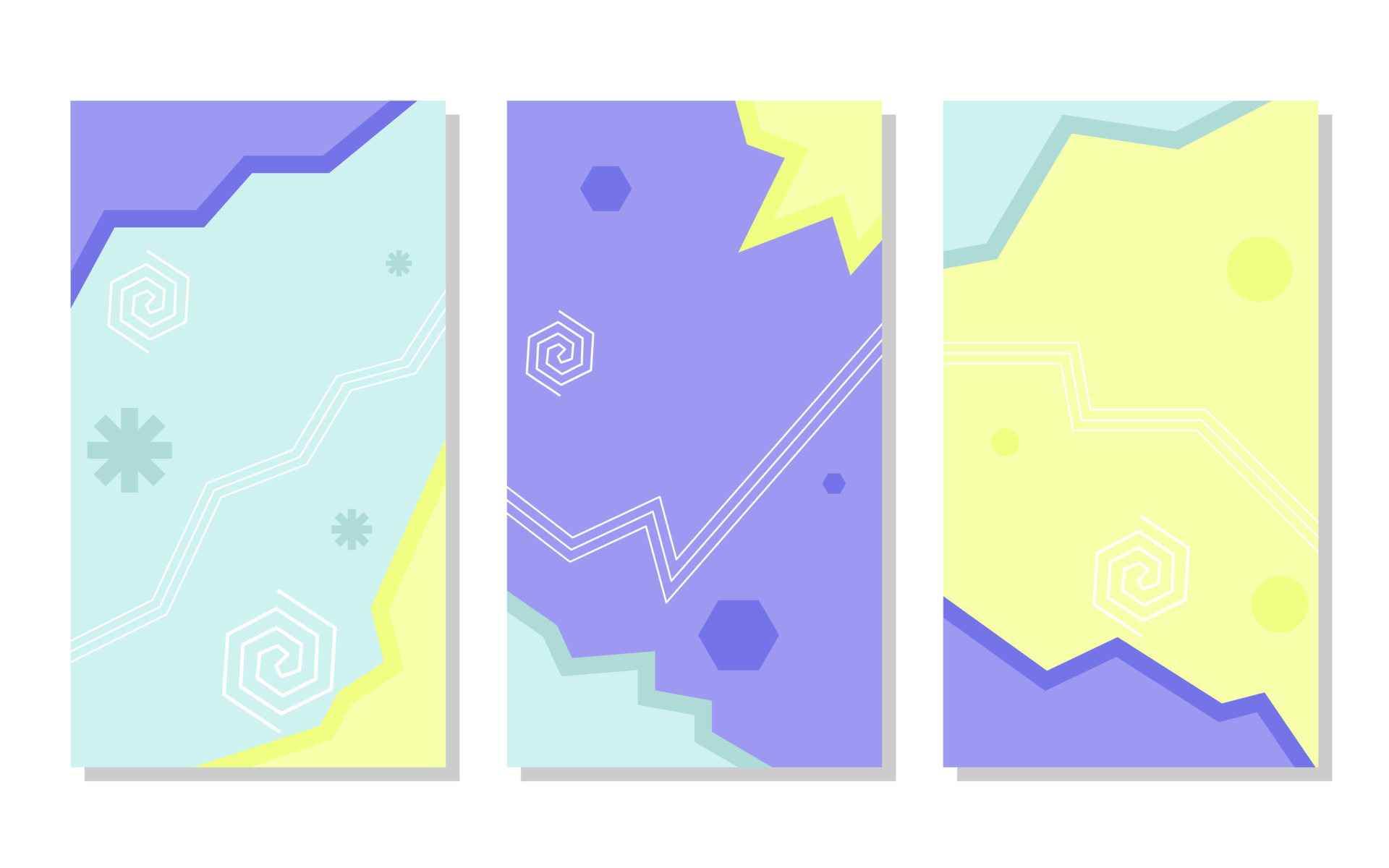 set of abstract pastel color background. blue, soft green and soft