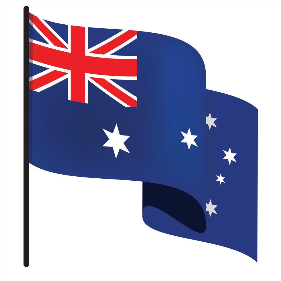 bandera de australia vector. gráfico vectorial de la bandera de australia. La bandera de Australia es un símbolo de libertad, patriotismo e independencia. vector