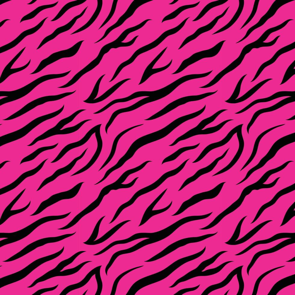 estampado de cebra rosa negro sin costura continuar vector