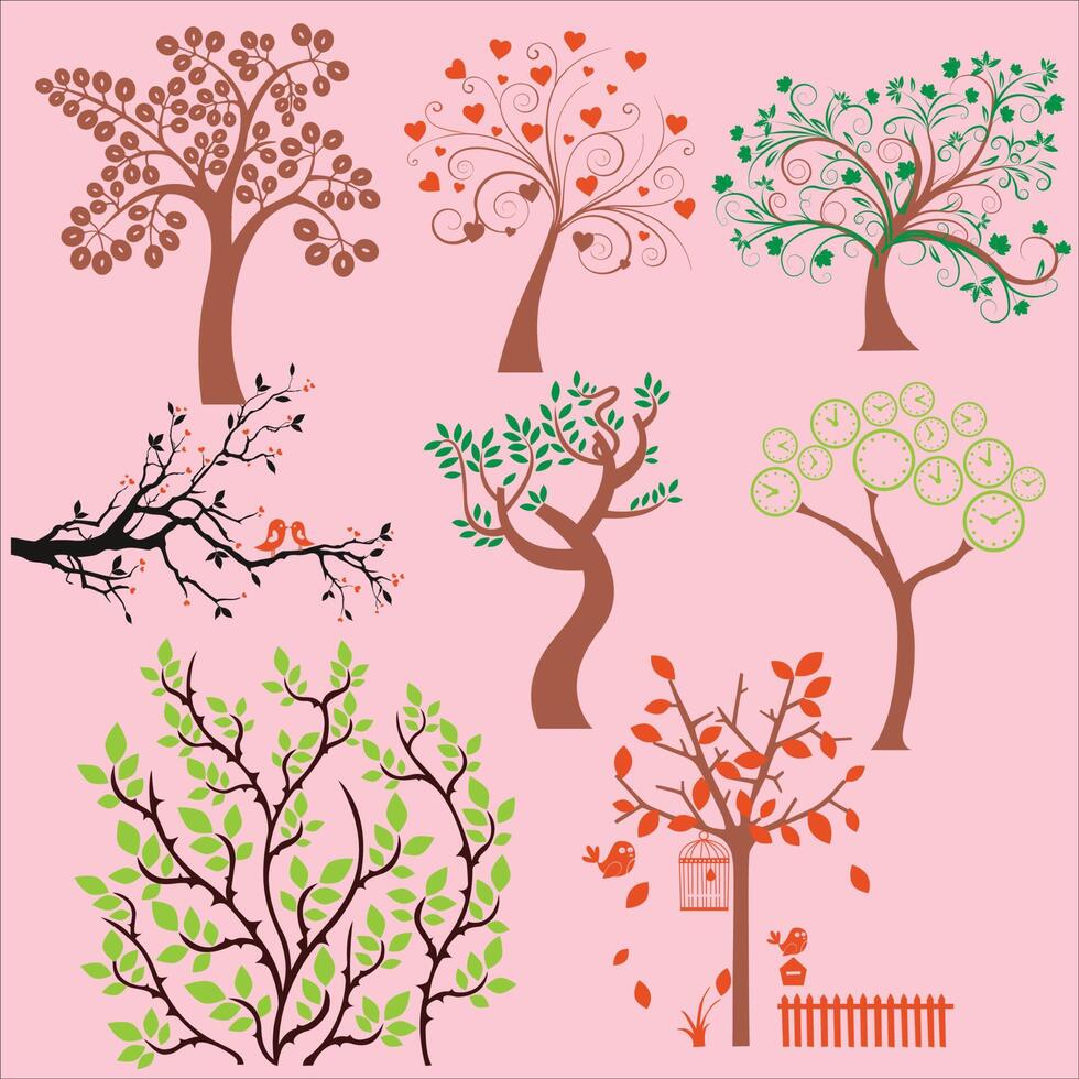 floral flower blossom tree seasons branches vector