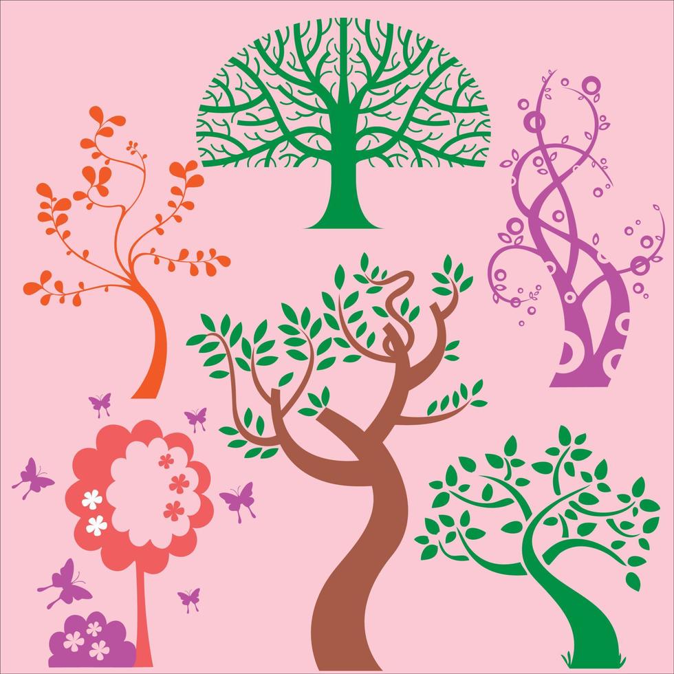 floral flower blossom tree seasons branches vector