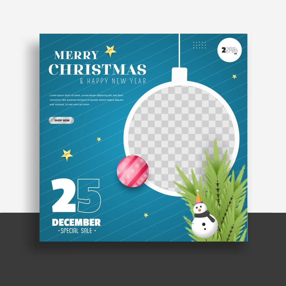set of christmas social media post template web banner for promotions your product. vector