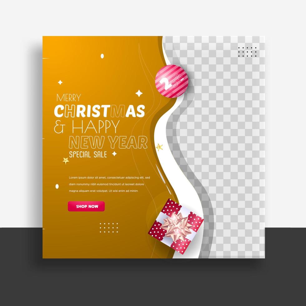 set of christmas social media post template web banner for promotions your product. vector