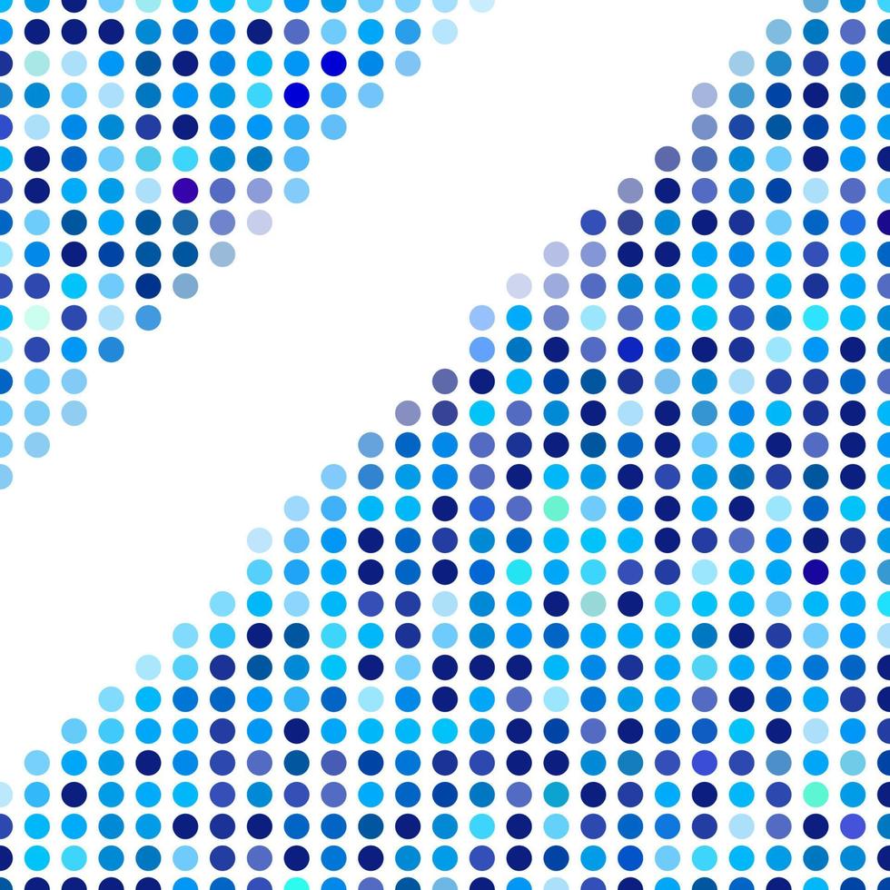 Mosaic background random dark and light blue circles, vector pattern of polka dots, neutral versatile pattern for business techno style design.