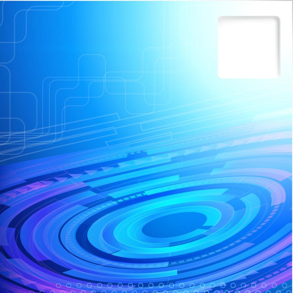 Abstract blue background with techno elements. vector