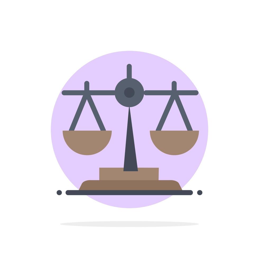 Balance Ireland Law Abstract Circle Background Flat color Icon vector