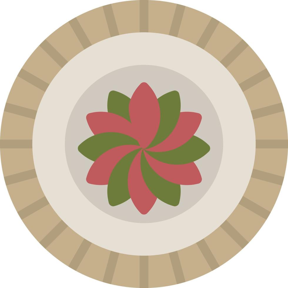 Old Plate Vector Icon Design