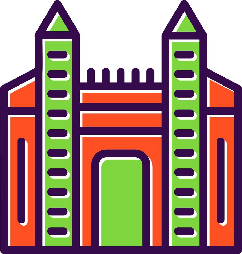 Ishtar Gate Vector Icon Design