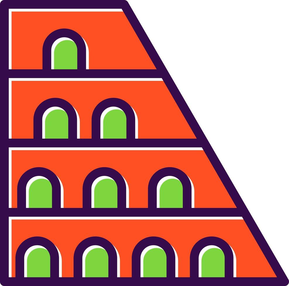 diseño de icono de vector de Coliseo