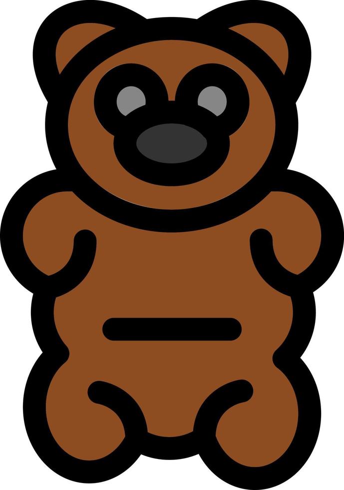 diseño de icono de vector de oso gomoso