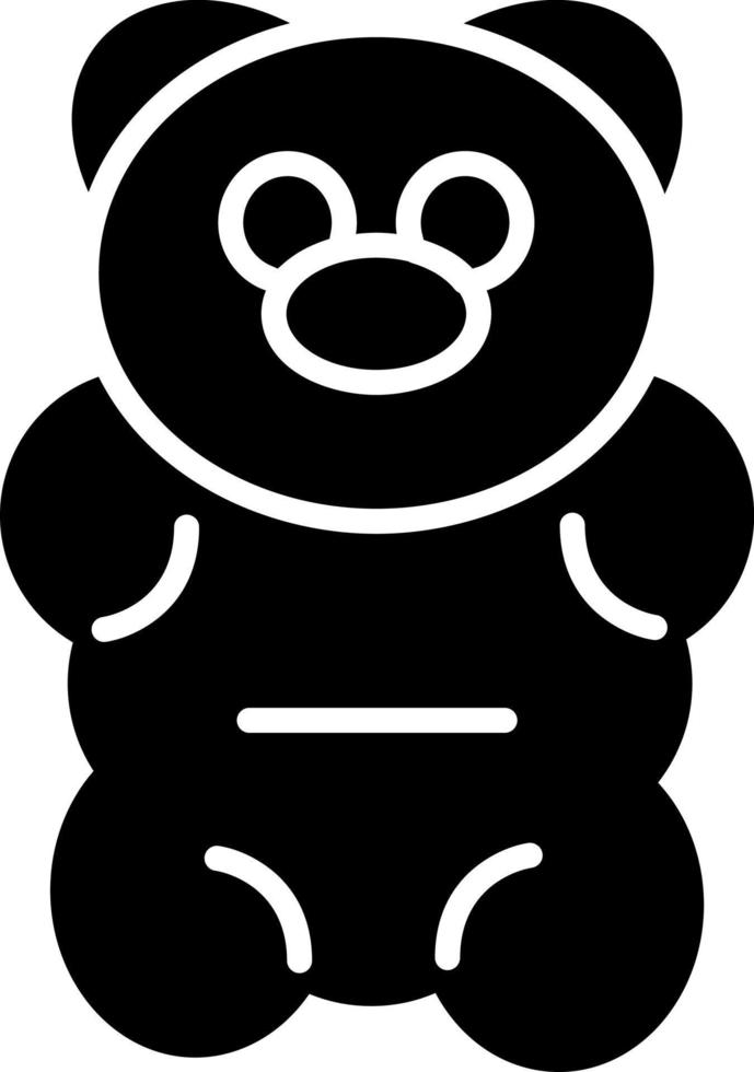 diseño de icono de vector de oso gomoso