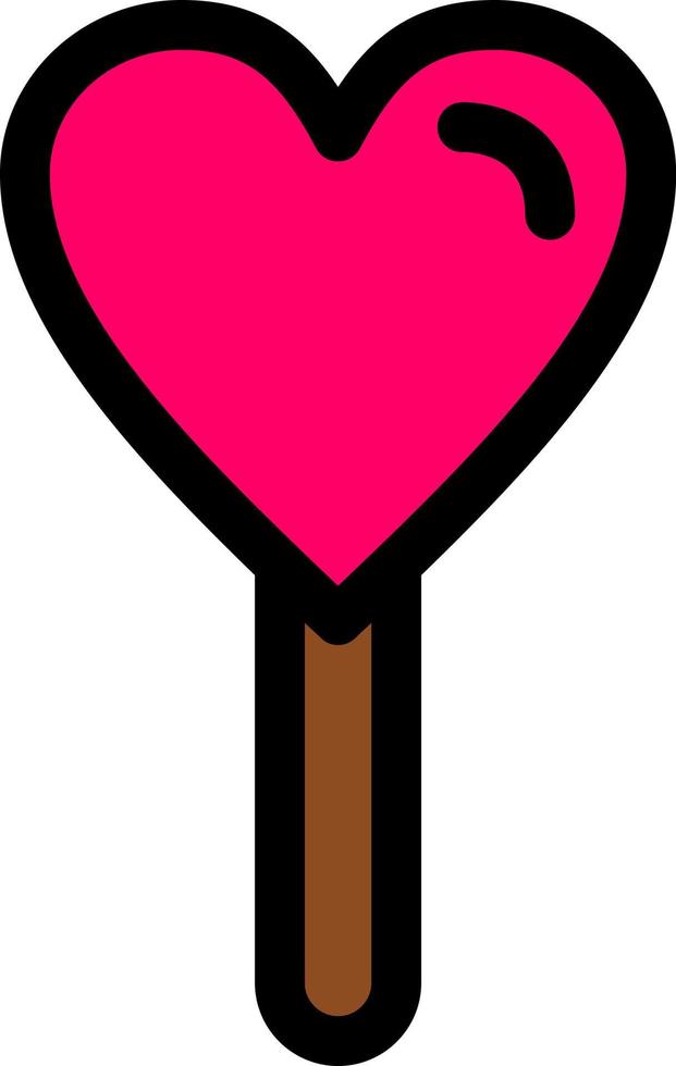 Heart Lollipop Vector Icon Design